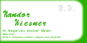 nandor wiesner business card